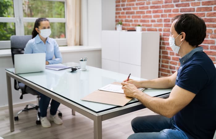 Mask Wearing at Interview